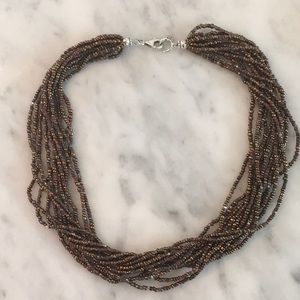 Silpada Brown/Bronze multi-strand beaded necklace